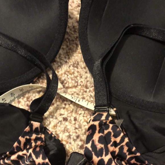 Victoria Secret Bombshell push cup Bra 38C used leopard print - Picture 3 of 4